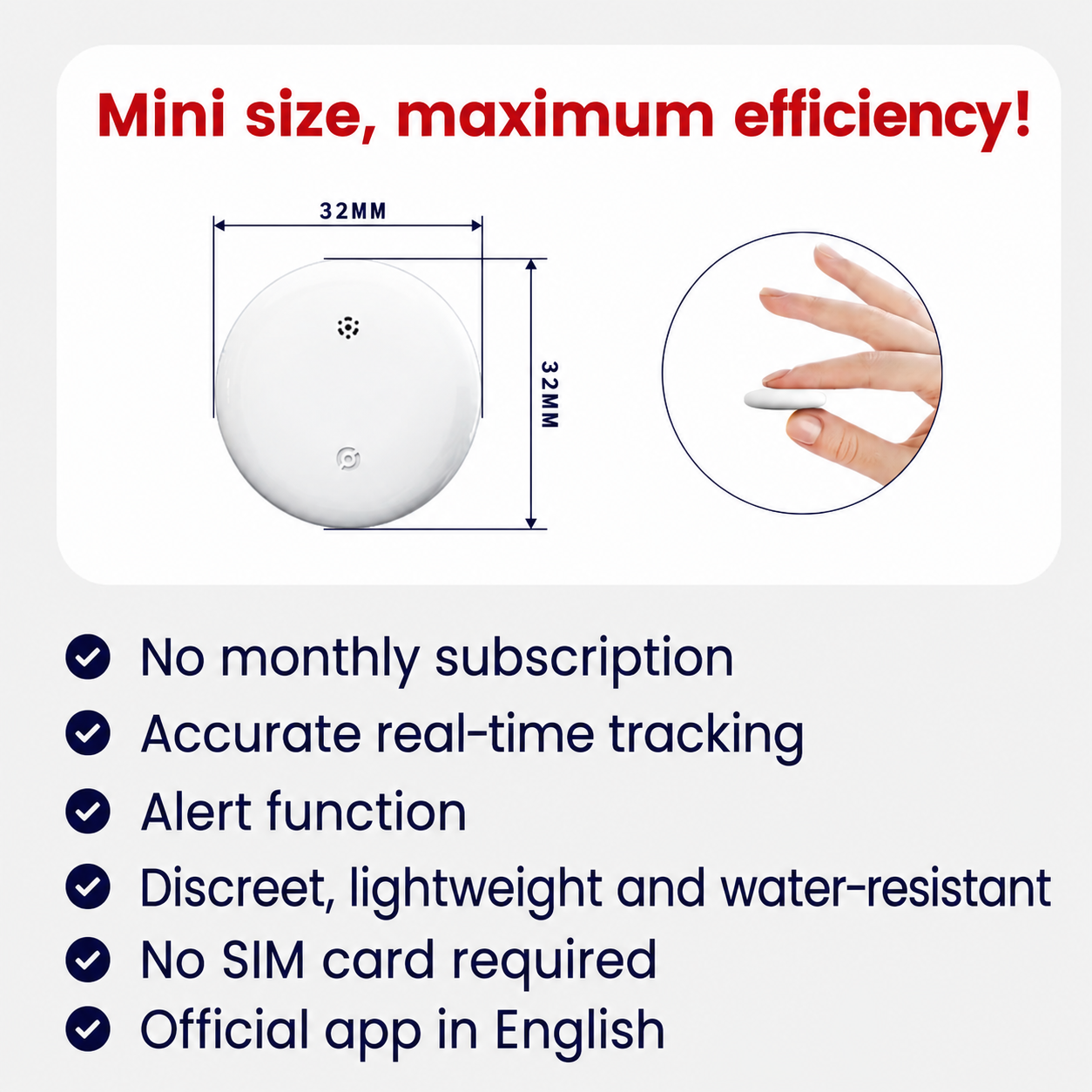 GPS Vehicle Tracker with No Subscription – Compatible with Android & iOS Find My – Anti-Theft Security