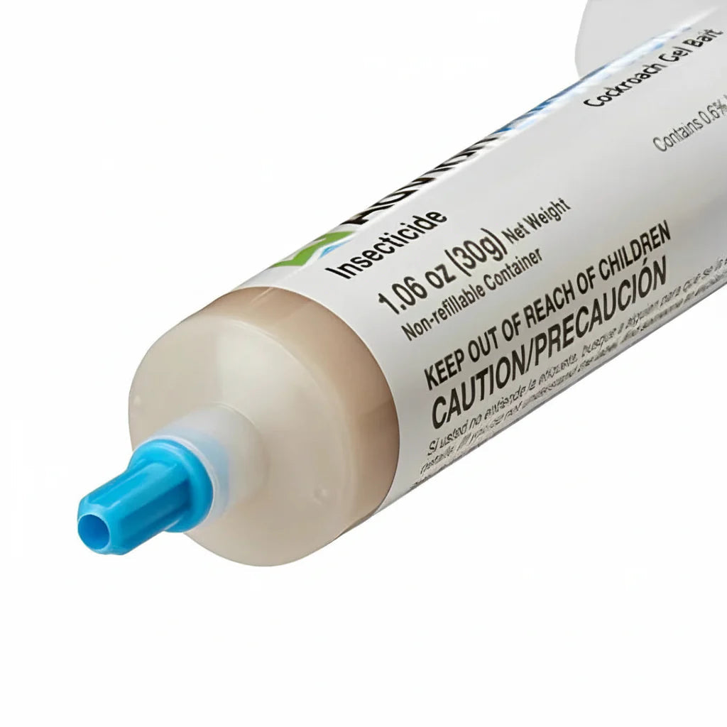 Cockroach gel bait syringe showing product packaging
