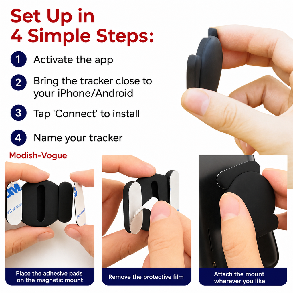 Discreet GPS Cat Tracker – Global Tracking with Apple & Android Find My – No Monthly Fees