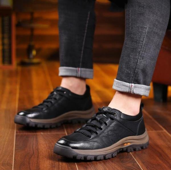 Men's orthopaedic boots interior view showing breathable lining and ergonomic insole design