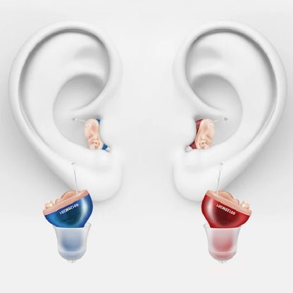 ClearPro hearing aid in use during conversation showing clear sound amplification