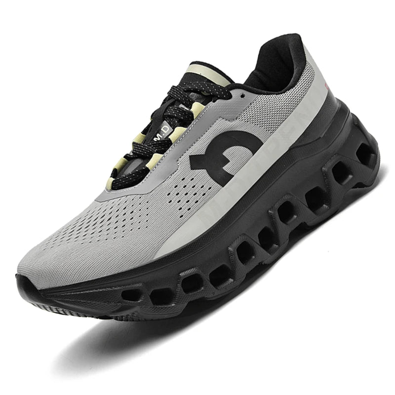 SKYLACE running trainers in action during training session on various surfaces