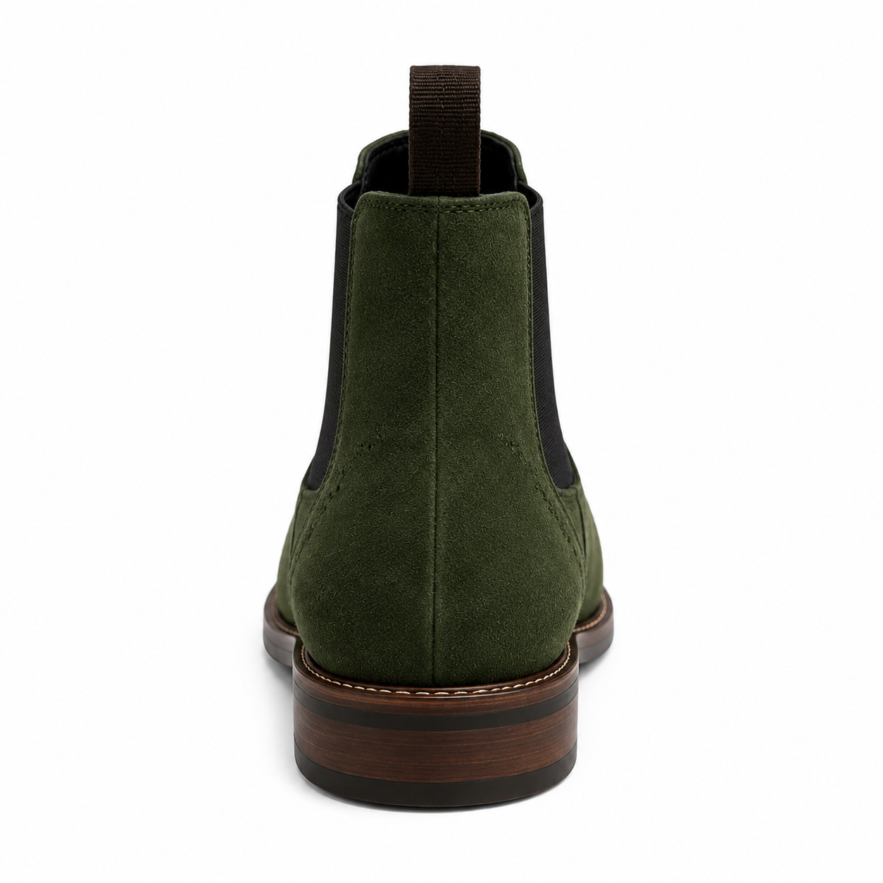 Men’s Olive Green Chelsea Boots – Suede Finish Design