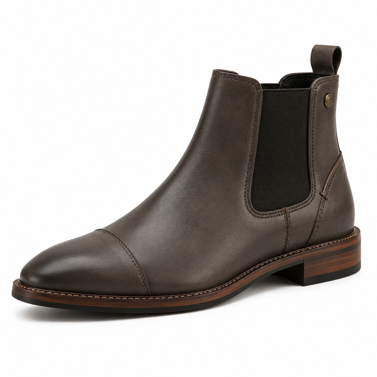 Men’s Dark Brown Chelsea Boots – Cap Toe Design