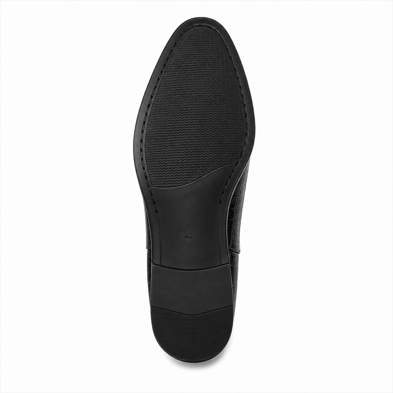 Men’s Black Chelsea Boots – Crocodile Embossed Finish