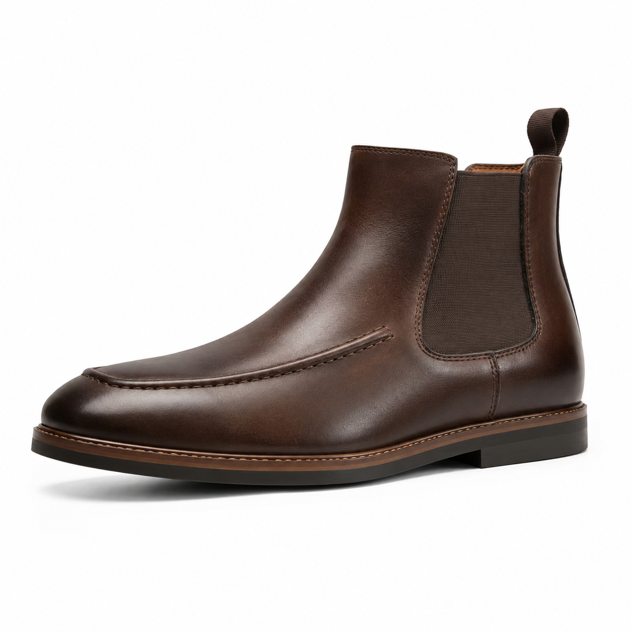 Men’s Brown Chelsea Boots – Apron Toe Design