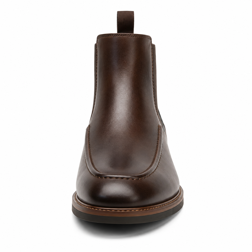 Men’s Brown Chelsea Boots – Apron Toe Design