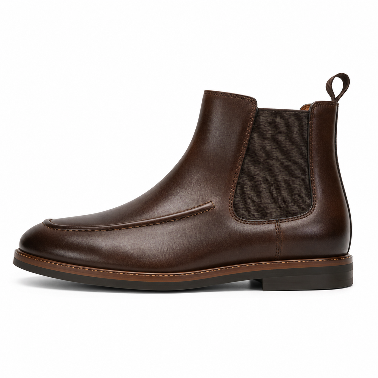 Men’s Brown Chelsea Boots – Apron Toe Design