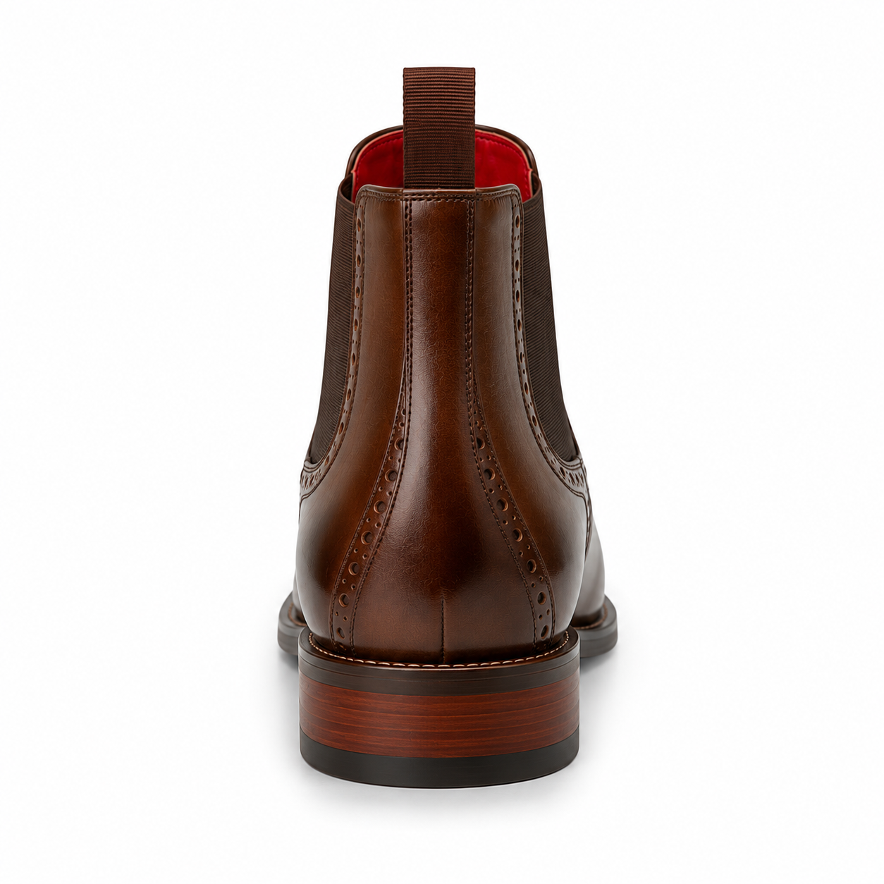 Men’s Brown Chelsea Boots – Brogue Wingtip Design