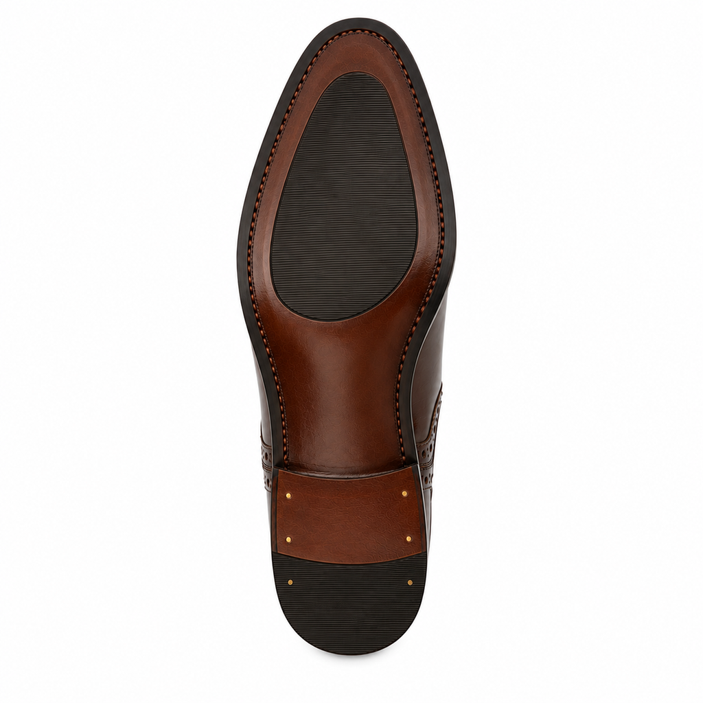 Men’s Brown Chelsea Boots – Brogue Wingtip Design